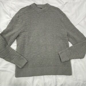 Abercrombie & Fitch Chunky Knit Contemporary Grey Green Oversized Sweater